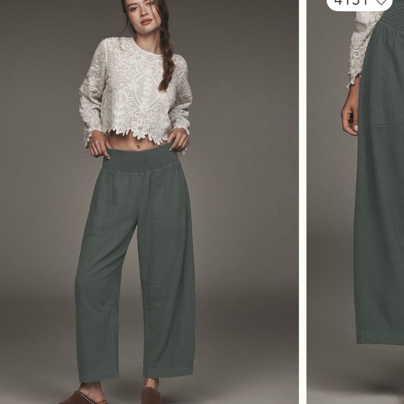 Pilcro Ivory Linen Blend Pants - Picture 8 of 9